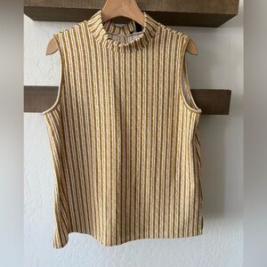 Cable & Gauge|Mustard Striped Sleeveless Top,Boho indie style•••Size large